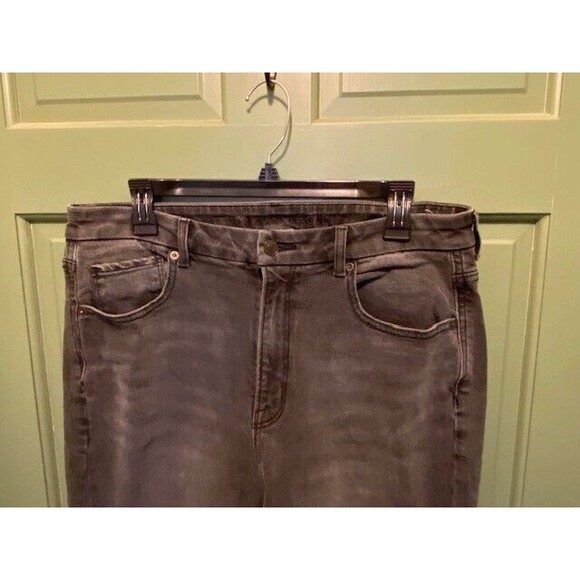 American Eagle Women's Size 12 Gray High Rise Denim Stretch Curvy Mom Jeans - Picture 2 of 11